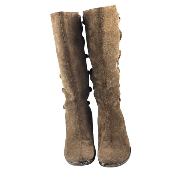 Sofft Modena III Brown Suede Leather Upper Knee High Boots Size 7 M Cowgirl - Picture 2 of 16
